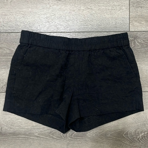 J. Crew Black Jacquard Boardwalk Short Shorts Pockets Size 6 (C2107) - Picture 2 of 5